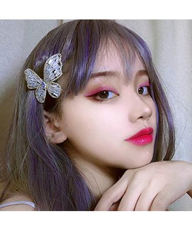 Rhinestone Butterfly Gold Hair Barrette | Zircon Hair Clip for Women | Fashion Hair Grip - Buy Online on GoSupps.com