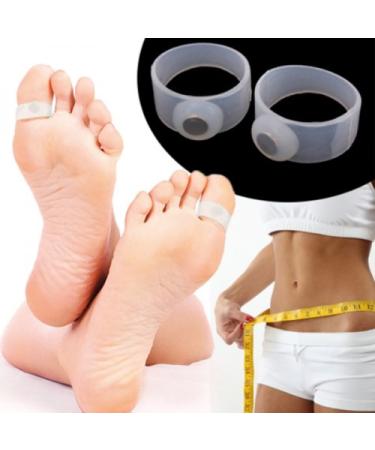 Pair of Body Slimming Silicone Magnetic Toe Rings Lose Weight H01124
