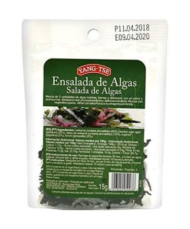 Yang- Tse- Seaweed Salad - Tender and Delicious Seaweed Mix - Intense Flavor and Sea Aroma- Bag 15 g