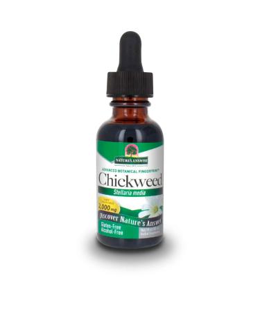 Nature's Answer Chickweed Stelleria Media 2000mg - Herbal Supplement - Non GMO & Kosher - Alcohol Free Gluten Free 100% Vegan - 1 FL Oz (30ml) - Buy Online on GoSupps.com