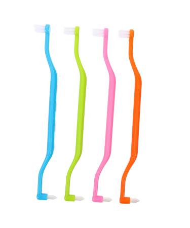 Goohochy 4 pieces double -headed toothbrush space brushes toothbrush toothbrush professional tooth cleaning dental brushes wear -resistant toothbrush portable toothbrushes household