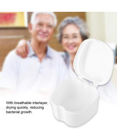 Denture Case - Portable Storage Box for False Teeth (White) | Secure & Lightweight - Ideal for Travel - Buy Online on GoSupps.com