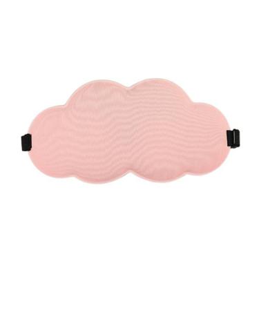 3D Cloud Eye Shield Breathable Traceless Warm and Cool Double-Sided Ice Silk Eye Mask Lunch Break Sleep Blackout Eye Mask Nap Shading Pink 4*8(inch)