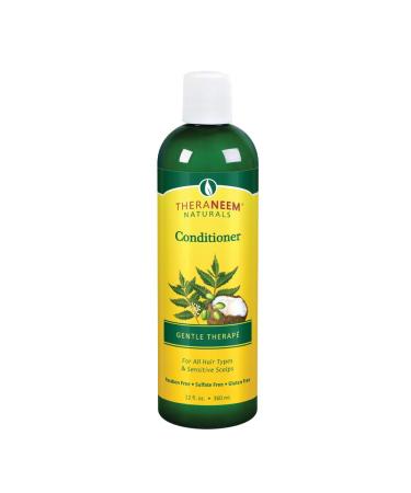 TheraNeem Gentle Therap Conditioner | Nourishing Formula with Organic Neem Oil | All Hair Types, Sensitive Scalp | 12oz