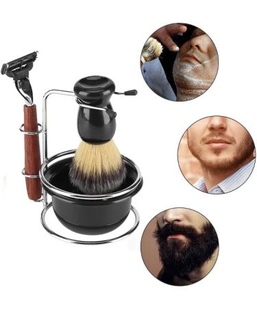 Moum Routes 4-in-1 Shaving Set | Premium Wet Shaving Kit with Brush Bowl & Silver Tip Razor | Ultimate Grooming Tool for Men - Buy Online on GoSupps.com