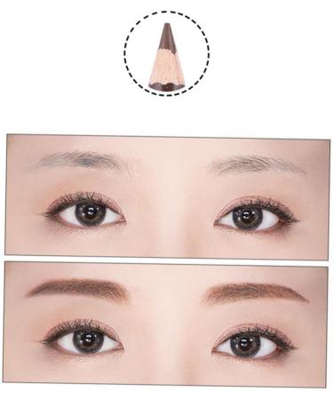 PLAFOPE 4 Pcs Eyebrow Pencil Brush Microblading Eyebrow Pen Double Tip Eyebrow Pencil Pigment Brown - Buy Online on GoSupps.com