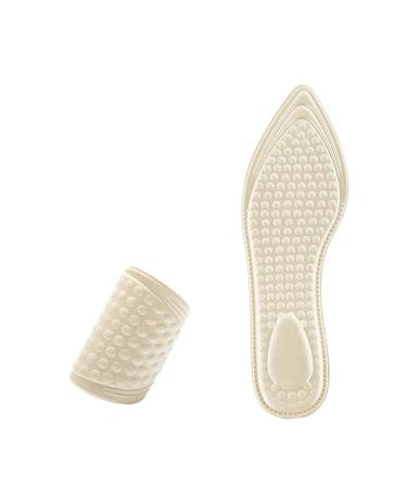 CSCDD 4D Insole Arch Support Absorbs Breathable Sponge Elastic Insole for Women's High-heeled Pointed Toe Shoe Insole(E) As shown E