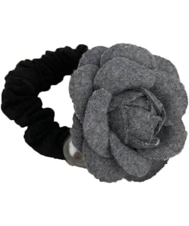 Hair Band Rope Camellia Flower Ponytail Holder Scrunchie Hairband Accessories Flower Elastics Hair Ties Stretchy Rubber Hairband Slim Headband Scrunchies Ponytail Holder Ring Loop for Women Girl - Buy Online on GoSupps.com