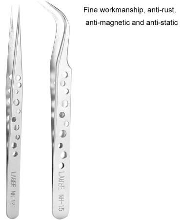 Premium Popping False Eyelashes Tweezer Kit - Stainless Steel Curved & Straight Tools for Eyelash Extensions & Makeup - Anti-Static Eyelash Sink Set (2 Pieces) - Buy Online on GoSupps.com