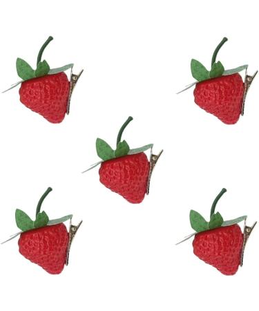 hgnxa Imitation Strawberry Hair Clip Lovely Strawberry Style Side Clip for Girl Hair Clip Realistic Strawberry 5 - Buy Online on GoSupps.com