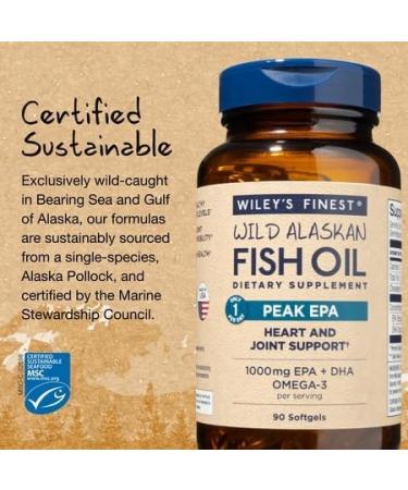 Wild Alaskan Fish Oil - 3X Triple Strength Peak EPA DHA 1000mg Omega-3s, SQF-Certified, 90 Softgels - Buy Online on GoSupps.com