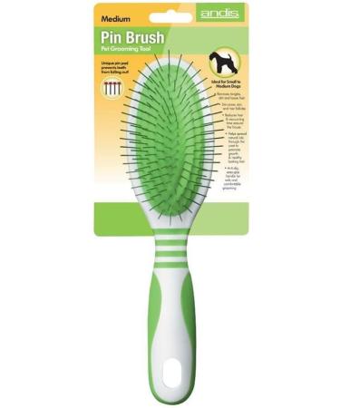 Andis Pet Pin Brush Medium White/Green - Buy Online on GoSupps.com