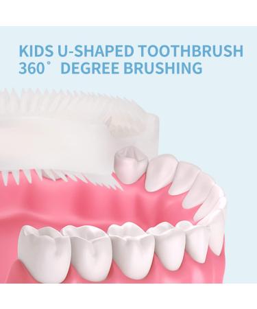 Kidszz Kids U-Shaped Silicone Toothbrush for Toddlers | Soft Food-Grade Brush | 360 Oral Cleaning | Ages 2-6 | 3-Pack - Buy Online on GoSupps.com