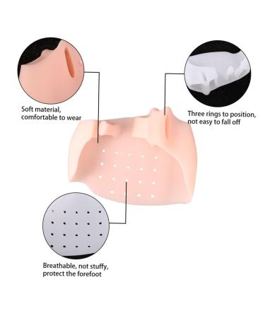 DOITOOL Bunion Forefoot Pad - 2 Pairs | Hallux Valgus Toe Separator & Thumb Straighteners | Front Cushions for Bunion Care | Assorted Colors - 8.5X5.5cm - Buy Online on GoSupps.com