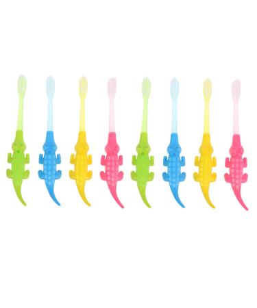 CliSpeed 8st Small Krokodil toothbrush -Back Zahn Easy Orally to Grab Baby Training toothbrush.