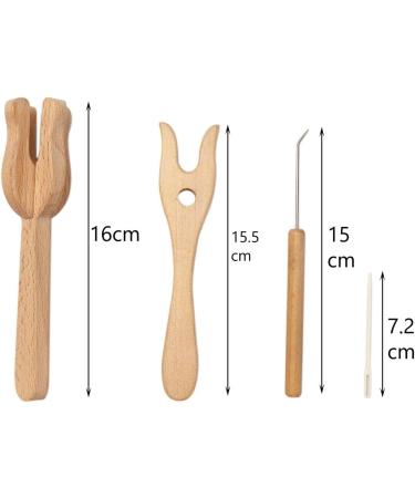 Lucet Knitting Fork and Needle Kit - Durable Cordmaking Set for Rug Making, Darning, Crocheting - Portable and Versatile Hobby Tool - Buy Online on GoSupps.com