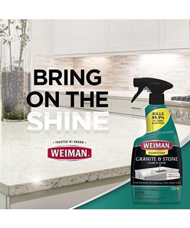 Weiman Disinfectant Granite Daily Clean & Shine - 24 Ounce (2 Pack) Safely Clean Disinfect and Shine Granite Marble Soapstone Quartz Quartzite Slate Limestone Corian Laminate Tile Countertop - Buy Online on GoSupps.com