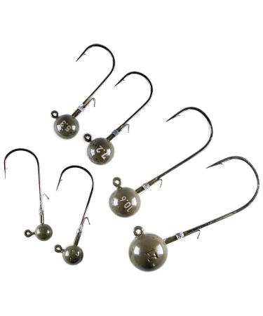 Tungsten jig heads LMAB lead-free jig hook set for rubber fish & rubber baits for fishing on perch pikeperch all sizes and weights hook size 6/0 10.6 grams