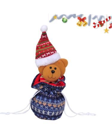 LABRIMP Christmas Sack 1pc Portable Storage Dining Bags Bear Candy for Ornament Decor Party Knitted Kids Fabric Bag - Buy Online on GoSupps.com