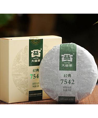 150g 2014yr Menghai Dayi 7542 Boxed Classic Raw Pu-erh Tea Cake Green Puer Tea