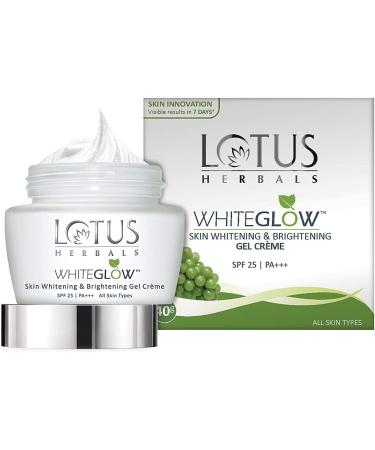 Lotus Herbals WhiteGlow Skin Whitening & Lightening Gel Face Cream with SPF-25 for All Skin Types 40g - Buy Online on GoSupps.com