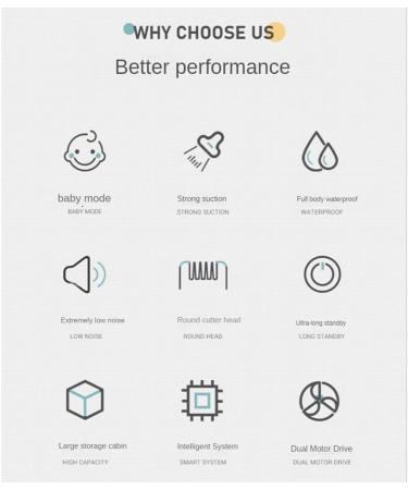 Puooifrty Rechargeable Electric Hair Clipper Trimmer IPX7 Universal Thinning Smart Baby Hair Shaver For Men Women Shaver-Black - Buy Online on GoSupps.com