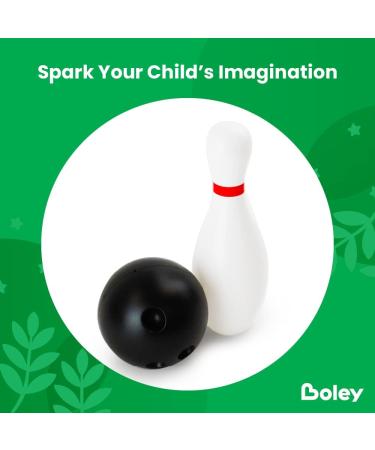 Boley Kids Bowling Set - 12 Piece Outdoor & Indoor Game - Portable Toddler Bowling Pin and Ball Set in White - Buy Online on GoSupps.com