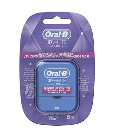 Oral-B Oral B 3D White Luxe dental floss with whitening effect 3 x 35 m. For beautiful white teeth.