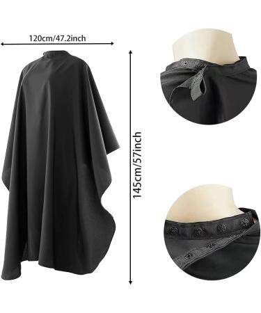 Xinchao Waterproof Hairdressing Cape - Durable Barber Cloak for Hair Styling & Cuts (Black 120x145cm) - Buy Online on GoSupps.com