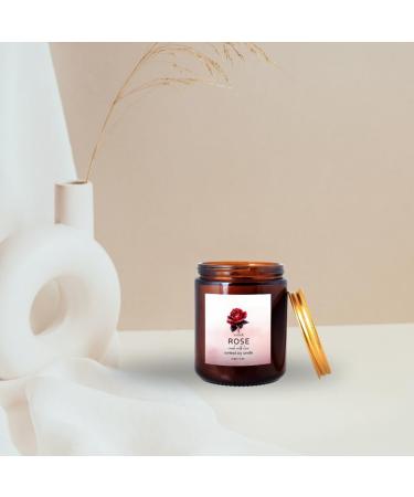 Rose Scented Candle - Soy Wax Aromatherapy with Crystals & Rose Petals | Perfect Stress Relief Gift for Women - Ideal for Birthdays & Anniversaries - Buy Online on GoSupps.com
