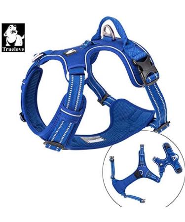 Truelove No Pull Dog Harness - Reflective Adjustable Soft Padded Vest with Handle | TLH56512 S Royal Blue - International Shipping Available - Buy Online on GoSupps.com