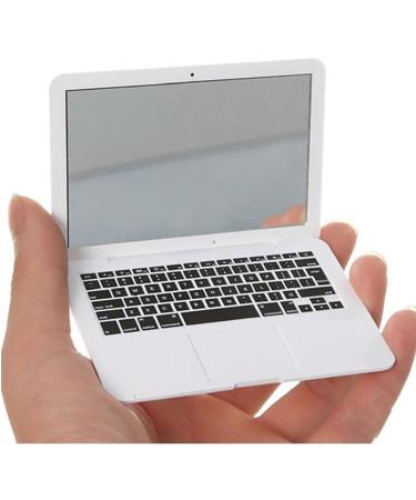 Buy Sanfiyya Laptop Shaped Makeup Mirror - Portable Compact Cosmetic Tool for Travel (White) | International Shipping Available - Buy Online on GoSupps.com