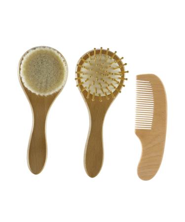 FOMIYES 3pcs Bath Brush Set Round Hairbrush Kids Cleaning Set Baby Grooming Kit Newborn Shower Pouf Brush Body Cleaning Scrubber Bath Body Brush Baby Comb Newborn Hair Comb Baby Brush Comb