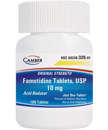 Camber Consumer Care Famotidine 10mg Tablets - 100 Count | Acid Relief Medicine - Buy Online on GoSupps.com