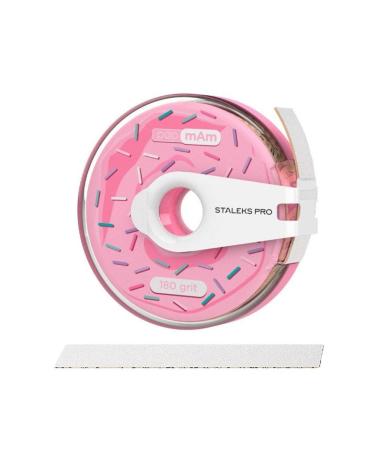 STALEKS PRO BOBBINAIL Donut with Disposable Refill White File Papmam Expert ATC Donut File Dispenser 6mts 180 Grit Grano 100 Grano 180
