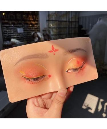 Silicone Face Eye Makeup Practice Board with Cleansing Oil & Eyeshadow Brush - Perfect Makeup Practice Aid for All Levels - Buy Online on GoSupps.com