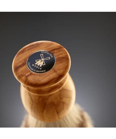 M HLE Classic Olive Wood X-Large Silvertip Fiber Shaving Brush - Luxury Synthetic Shave Brush for Men - Buy Online on GoSupps.com