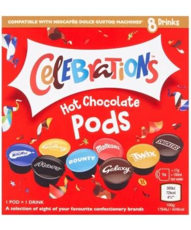 Premier Life Store Celebrations Hot Chocolate Drink Pods 128g - Buy Online on GoSupps.com