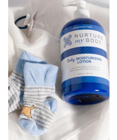 Nurture My Body Fragrance-Free Baby Lotion 16oz | All-Natural Plant Extracts | Baby Shower Favor Gift | 473ml - Buy Online on GoSupps.com