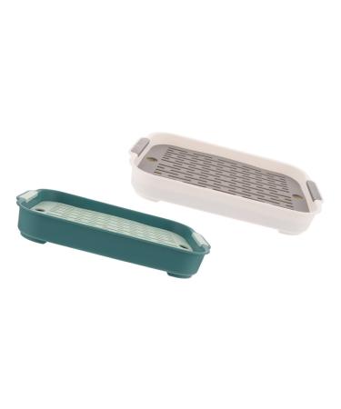 ROMISBABA 2pcs Box Rabbit Toilet Bunny Litter Toilet Hamster Bedding Pet Litter Pan Trainer Hamster Toilet Pp 27X18.8X4CM As Shown 3