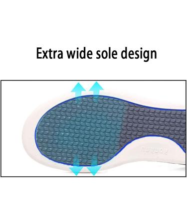 Memory Foam Diabetic Slippers for Women | Adjustable Wide House Shoes for Arthritis and Swollen Feet | Non-Slip Edema Slipper - Blue - Size 8 - Buy Online on GoSupps.com