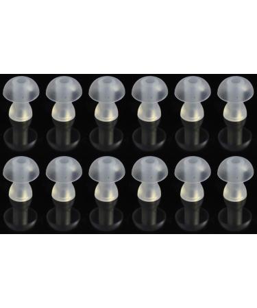 FCS Silicone Ear Tips for Hearing Aids - Medium Replacement Earplugs with Connectors (12 Pack - Buy Online on GoSupps.com