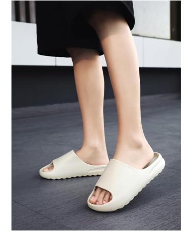 FlyHigh Cloud-Slides Flip-Flops for Men & Women - Super Soft Non-Slip Quick-Drying Beige Slippers (40/41 EU) - International Shipping Available - Buy Online on GoSupps.com