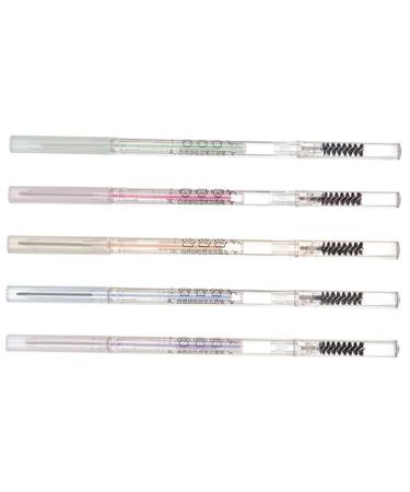 Lot de 5 Crayons Sourcils Fins Waterproof avec Pinceau Double Pointe Couleurs Naturelles Vari es R sistants la Transpiration Maquillage Longue Tenue pour Usage
