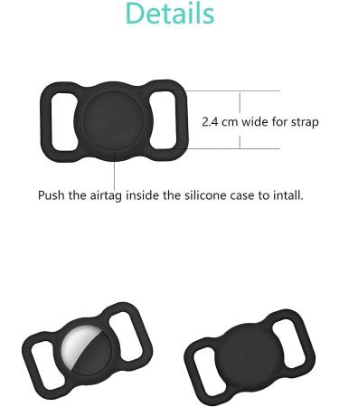 Airtag Case for Apple Air Tag Holder Pet Tracker for Cats for Dog Collars GPS for Airtag Cat Collar Airtag Holder for Bags Luggage Rucksacks Travel Track Valuable Items. Black - Buy Online on GoSupps.com