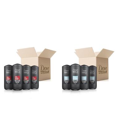 Dove Men+Care Exfoliating Deep Clean Body and Face Wash | Hydrating Clean Comfort Body and Face Wash (400 ml Pack of 4 Each) 400 ml (Pack of 4) Wash + Body and Face Wash