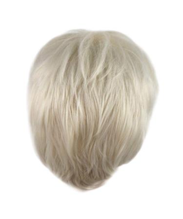 TIREOW Ladies Short White Wig | Fashionable Straight Hair Wig for Women & Girls - High-Quality Fiber - Buy Online on GoSupps.com