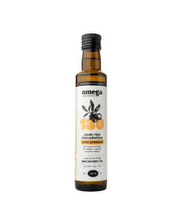 Omega Pressery Extra Virgin Macadamia Oil - 250ml | Cold Pressed Unrefined Unblended | Bottled in UK | 100% Natural & Pure Macadamia Cooking Oil | Used for Cooking Salad Dressing & Roasting