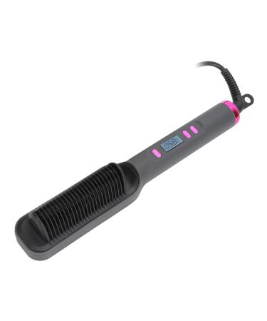 Hair Iron Brush Straight Comb LCD Function PTC (US Plug)