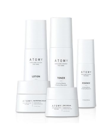 The Fame Skin Care System 1 SET including 5 kinds of skincare - Lotion Toner Essence Eye Cream Nutrition Cream | Korean Cosmetics | Unfading Beauty & Reputation | Strengthen Skin